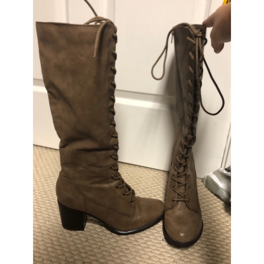Nine West brown lace up boots